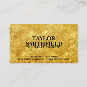 Imitate Gold Foil Business Card Visitenkarte