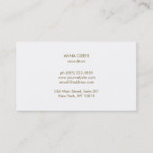 Imitate Gold Foil Circle Motif Rosa und Türkis Visitenkarte (Rückseite)