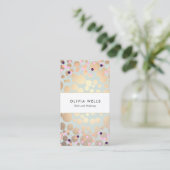Imitate Gold Foil Circles und Confetti Muster Visitenkarte (Stehend Vorderseite)