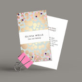 Imitate Gold Foil Circles und Confetti Muster Visitenkarte