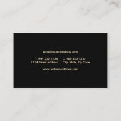 Imitate Gold Foil - Clapperboard Business Card Visitenkarte (Rückseite)