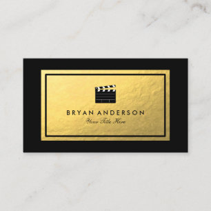 Imitate Gold Foil - Clapperboard Business Card Visitenkarte
