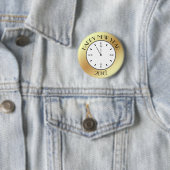 Imitate Gold Foil Clock Mitternacht glücklich Neue Button (Beispiel)