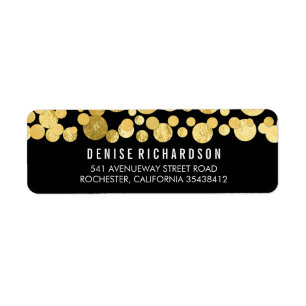 Imitate Gold Foil Confetti Black