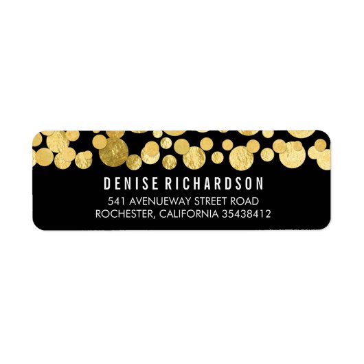 Imitate Gold Foil Confetti Black (Vorne)