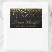 Imitate Gold Foil Confetti Black Wedding Vielen Da Rechteckiger Aufkleber (Tasche)