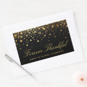 Imitate Gold Foil Confetti Black Wedding Vielen Da Rechteckiger Aufkleber (Umschlag)