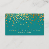 Imitate Gold Foil Confetti Business Card | AQUAMAR