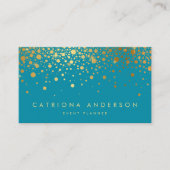 Imitate Gold Foil Confetti Business Card | AQUAMAR Visitenkarte (Vorderseite)