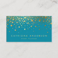Imitate Gold Foil Confetti Business Card | AQUAMAR