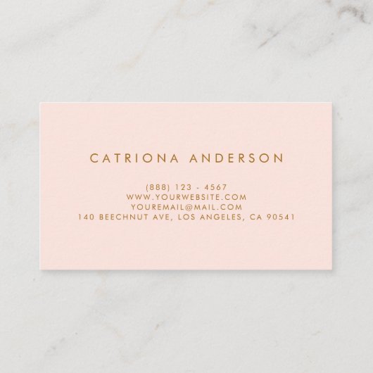 Imitate Gold Foil Confetti Business Card | Blüte Visitenkarte (Rückseite)