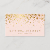 Imitate Gold Foil Confetti Business Card | Blüte
