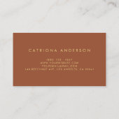 Imitate Gold Foil Confetti Business Card | Terraco Visitenkarte (Rückseite)