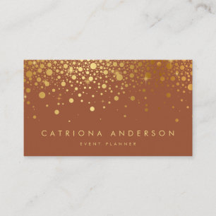 Imitate Gold Foil Confetti Business Card   Terraco Visitenkarte