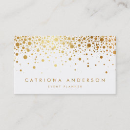 Imitate Gold Foil Confetti Business Card | weiß Visitenkarte