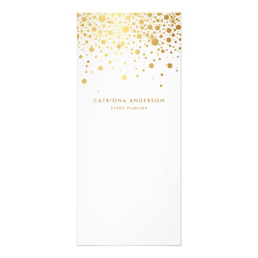 Imitate Gold Foil Confetti Business Rack Card | we Werbekarte (Vorne)