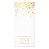 Imitate Gold Foil Confetti Business Rack Card | we Werbekarte (Hinten)