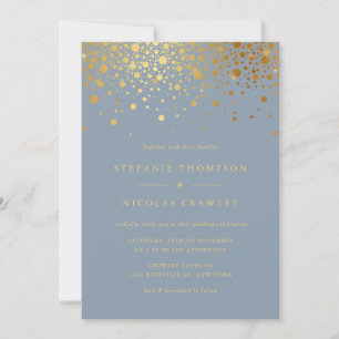 Imitate Gold Foil Confetti Dots Blush Pink Hochzei Einladung