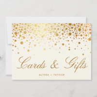 Imitate Gold Foil Confetti Dots | Elfenbeinkarten 