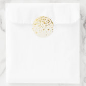Imitate Gold Foil Confetti Dots | Elfenbeinküste V Runder Aufkleber (Tasche)
