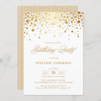 Imitate Gold Foil Confetti Dots Geburtstag