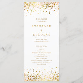Imitate Gold Foil Confetti Dots Hochzeit Programm