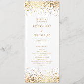 Imitate Gold Foil Confetti Dots Hochzeit Programm (Vorderseite)