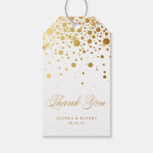 Imitate Gold Foil Confetti Dots Hochzeit Vielen Da Geschenkanhänger