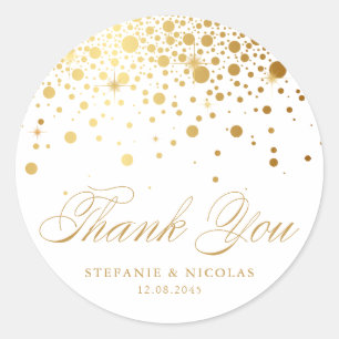 Imitate Gold Foil Confetti Dots Hochzeit Vielen Da Runder Aufkleber