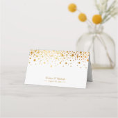 Imitate Gold Foil Confetti Dots Hochzeitstisch Platzkarte (Rückseite)