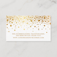 Imitate Gold Foil Confetti Dots Hochzeitswebkarte