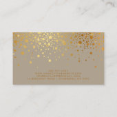 Imitate Gold Foil Confetti Dots Modern II Visitenkarte (Rückseite)