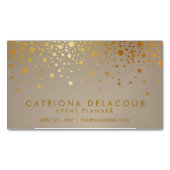 Imitate Gold Foil Confetti Dots Modern Magnetische Visitenkarte (Vorderseite)