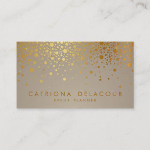 Imitate Gold Foil Confetti Dots Moderne Visitenkar Visitenkarte