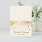 Imitate Gold Foil Confetti Dots Platzkarte | Elfen (Stehend Vorderseite)
