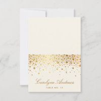 Imitate Gold Foil Confetti Dots Platzkarte | Elfen