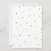 Imitate Gold Foil Confetti Dots Save the Date (Rückseite)