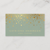 Imitate Gold Foil Confetti Dots Seite Grün