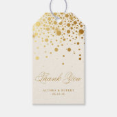Imitate Gold Foil Confetti Dots Vielen Dank | Elfe Geschenkanhänger (Vorderseite)