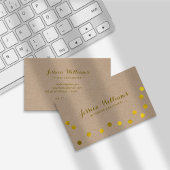 Imitate Gold Foil Confetti Dots Visitenkarte