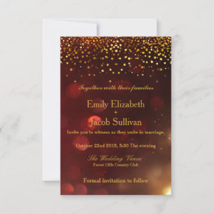 Imitate Gold Foil Confetti Elegant Wedding Rett D Save The Date