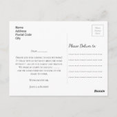 Imitate Gold Foil Confetti florales Wasserzeichen Postkarte (Rückseite)