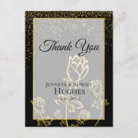 Imitate Gold Foil Confetti florales Wasserzeichen 