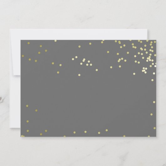 Imitate Gold Foil Confetti Hochzeit Ankündigung (Rückseite)