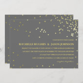 Imitate Gold Foil Confetti Hochzeit Ankündigung (Vorne/Hinten)