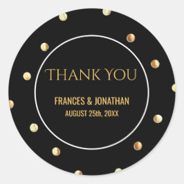 Imitate Gold Foil Confetti | Hochzeit Vielen Dank Runder Aufkleber