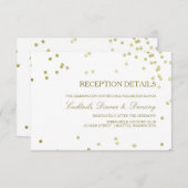 Imitate Gold Foil Confetti Hochzeitsempfehlung Det Begleitkarte (Vorne/Hinten)