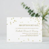 Imitate Gold Foil Confetti Hochzeitsempfehlung Det Begleitkarte (Stehend Vorderseite)