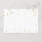 Imitate Gold Foil Confetti Hochzeitsempfehlung Det Begleitkarte (Rückseite)