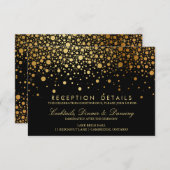 Imitate Gold Foil Confetti Hochzeitskarte Begleitkarte (Vorne/Hinten)